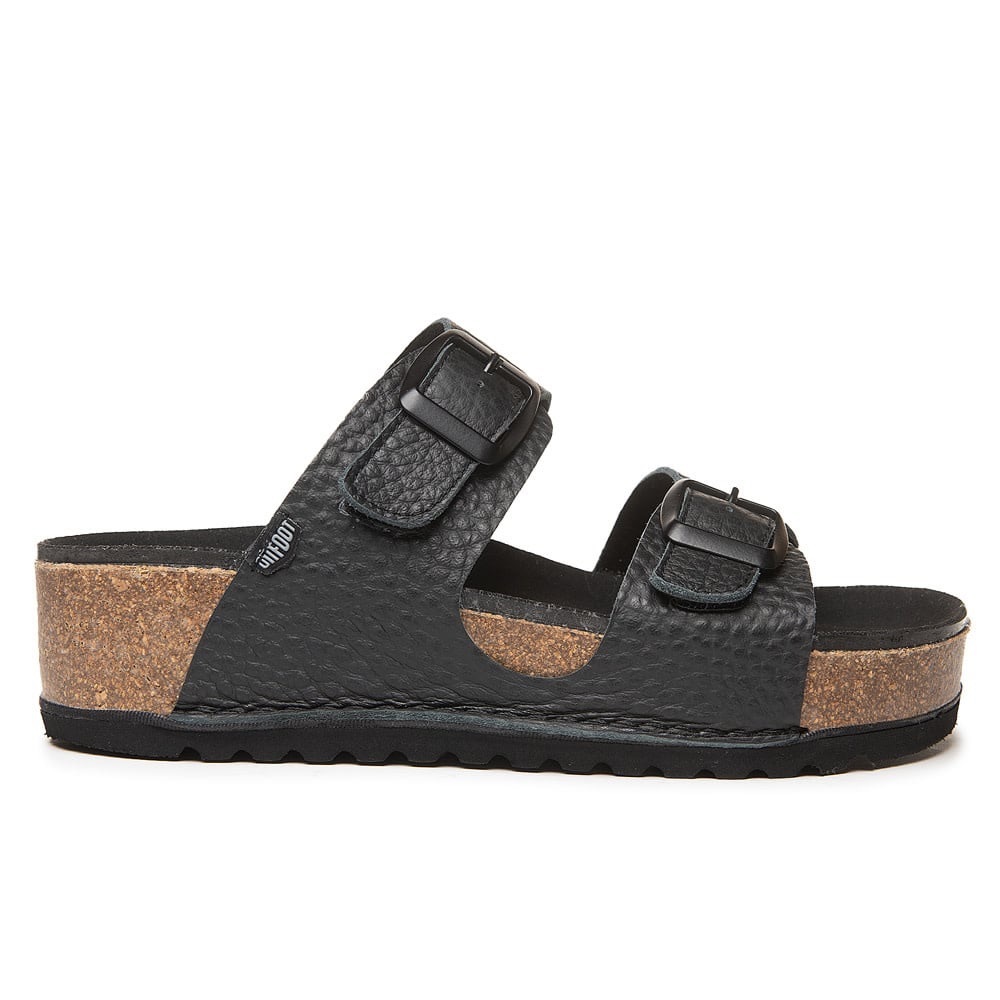 On Foot Naoshima Sedona Sandal - Black & Cork - Size 9